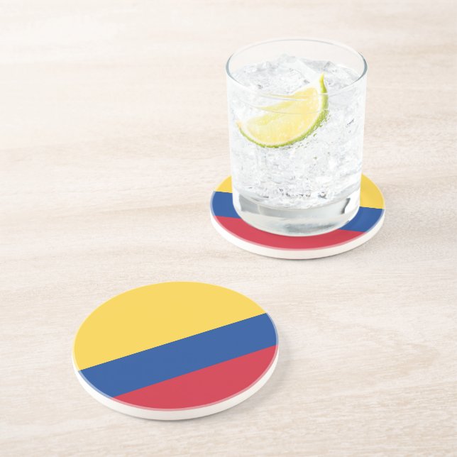 Dessous De Verre En Grès Drapeau de Colombie (Côté)