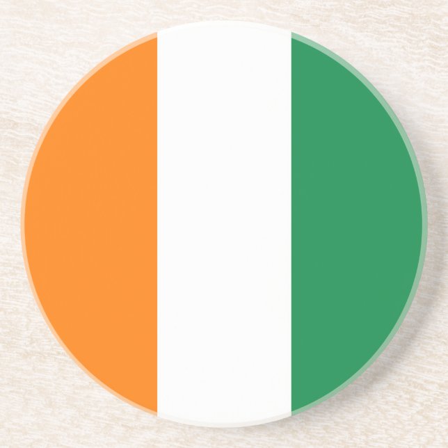 Dessous De Verre En Grès Drapeau de Côte d'Ivoire (Devant)