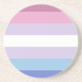 Dessous De Verre En Grès drapeau de fierté de bigender