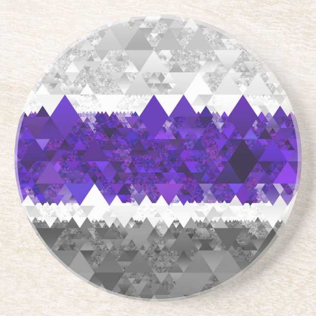 Dessous De Verre En Grès Drapeau de fierté Greygender Boho Géométrique Mod  (Devant)