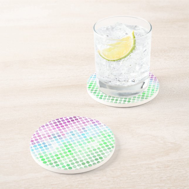 Dessous De Verre En Grès Drapeau de fierté Toric abstrait boho éclectique G (Côté)
