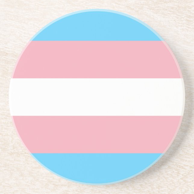Dessous De Verre En Grès Drapeau de fierté transgenre (Devant)