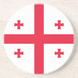Dessous De Verre En Grès Drapeau de Géorgie