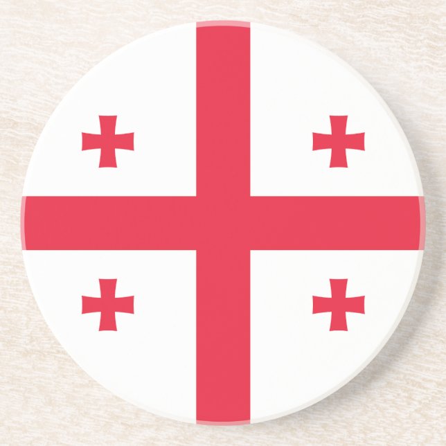 Dessous De Verre En Grès Drapeau de Géorgie (Devant)