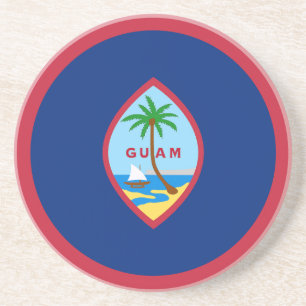 Dessous De Verre En Grès Drapeau de Guam