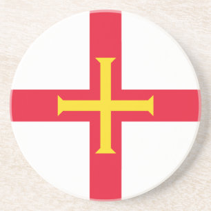 Dessous De Verre En Grès Drapeau de Guernesey