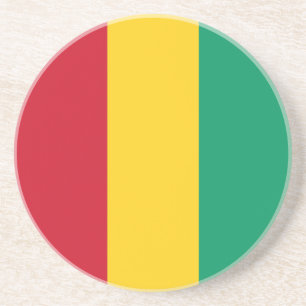 Dessous De Verre En Grès Drapeau de Guinée