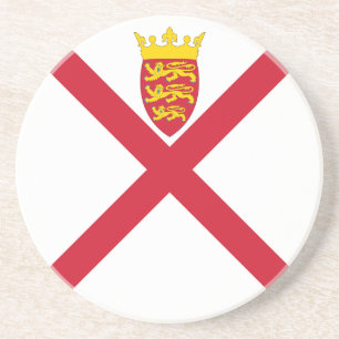Dessous De Verre En Grès Drapeau de Jersey