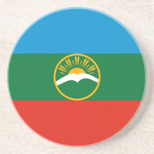Dessous De Verre En Grès Drapeau de Karatchaïévo-Tcherkessie