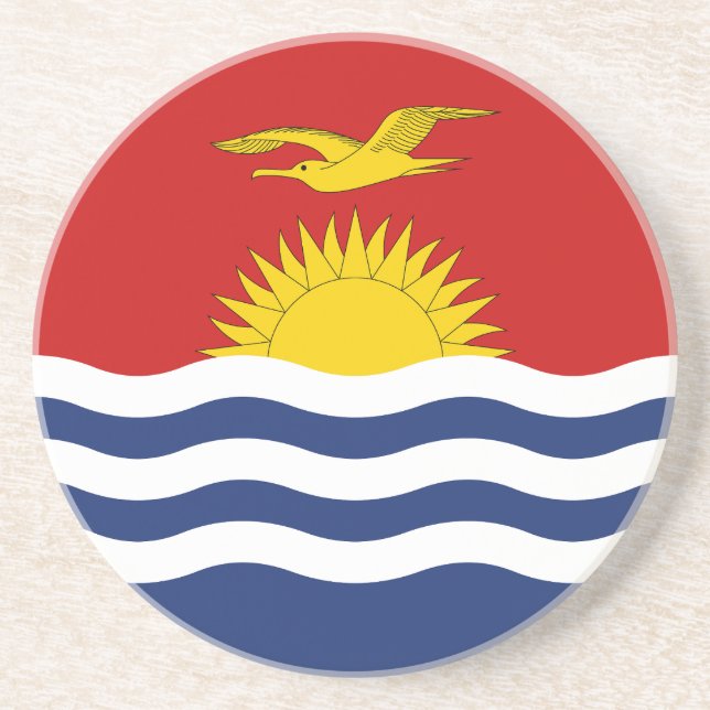 Dessous De Verre En Grès Drapeau de Kiribati (Devant)
