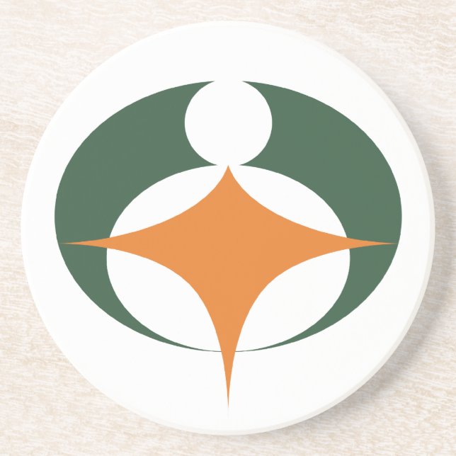 Dessous De Verre En Grès Drapeau de Koga, Shiga, Japon (Devant)