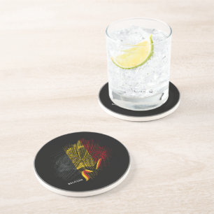 Dessous De Verre En Grès Drapeau de la Belgique