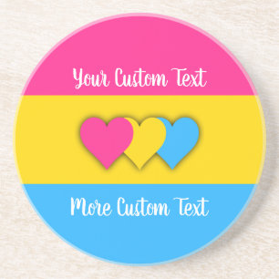 Dessous De Verre En Grès Drapeau de la fierté de la transexualité avec text