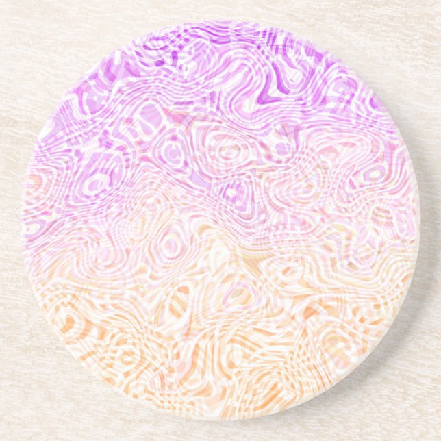 Dessous De Verre En Grès Drapeau de la fierté Trixic Abstrait Bohème Squigg (Devant)