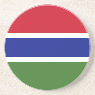 Dessous De Verre En Grès Drapeau de la Gambie