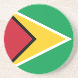 Dessous De Verre En Grès Drapeau de la Guyane