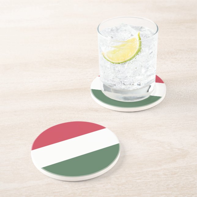 Dessous De Verre En Grès drapeau de la Hongrie (Côté)