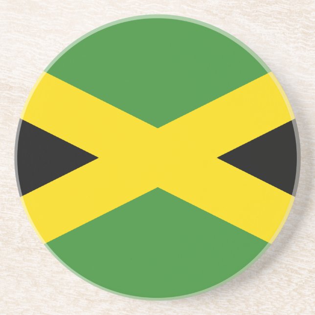 Dessous De Verre En Grès Drapeau de la Jamaïque (Devant)