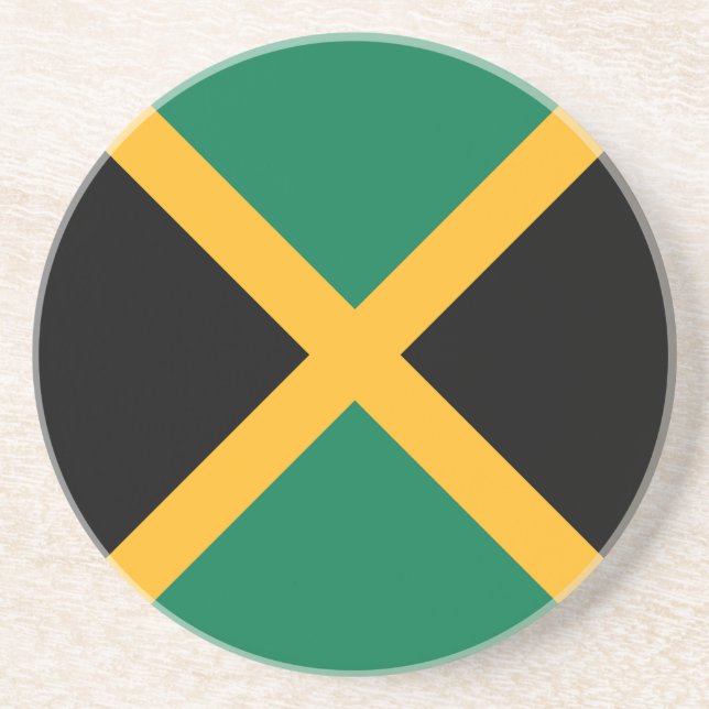 Dessous De Verre En Grès Drapeau de la Jamaïque (Devant)