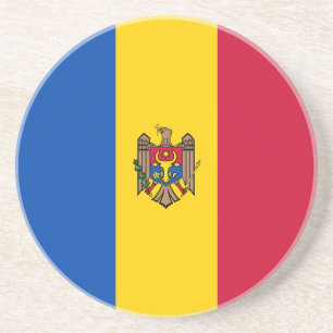 Dessous De Verre En Grès Drapeau de la Moldavie