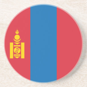 Dessous De Verre En Grès Drapeau de la Mongolie