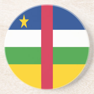 Dessous De Verre En Grès Drapeau de la République centrafricaine