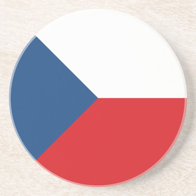 Dessous De Verre En Grès Drapeau de la République tchèque (Devant)