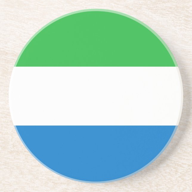 Dessous De Verre En Grès Drapeau de la Sierra Leone (Devant)