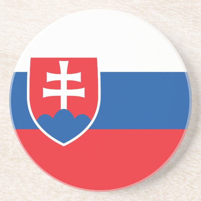 Dessous De Verre En Grès Drapeau de la Slovaquie (Devant)