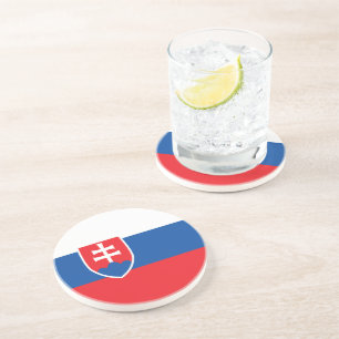 Dessous De Verre En Grès Drapeau de la Slovaquie