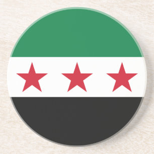 Dessous De Verre En Grès Drapeau de la Syrie