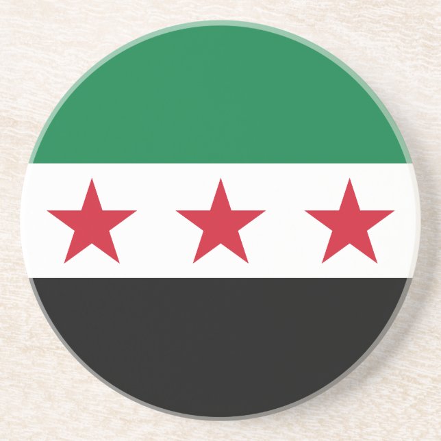 Dessous De Verre En Grès Drapeau de la Syrie (Devant)