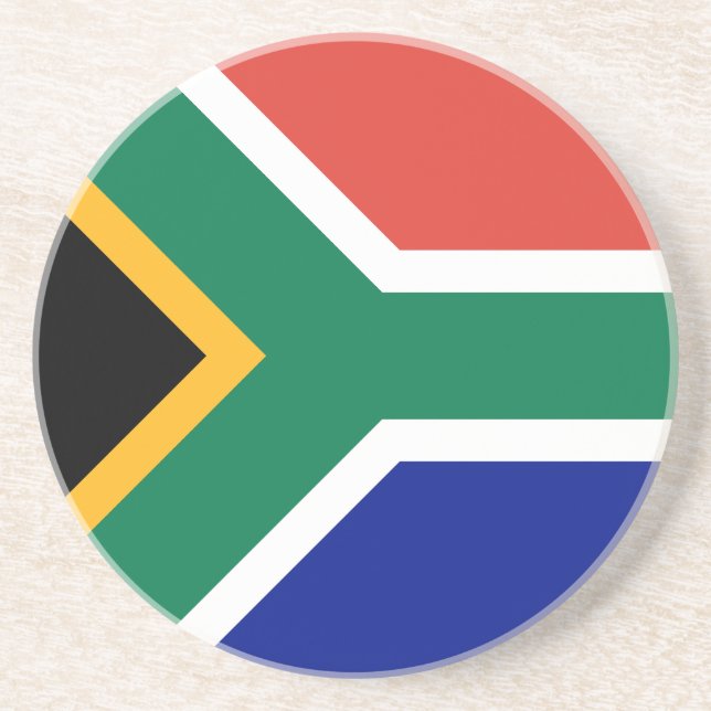 Dessous De Verre En Grès Drapeau de l'Afrique du Sud (Devant)
