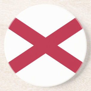 Dessous De Verre En Grès Drapeau de l'Alabama