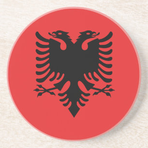 Dessous De Verre En Grès Drapeau de l'Albanie