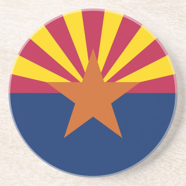 Dessous De Verre En Grès Drapeau de l'Arizona (Devant)