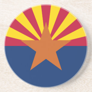 Dessous De Verre En Grès Drapeau de l'Arizona, l'Amérique The Copper State