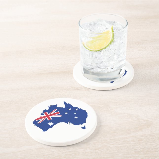 Dessous De Verre En Grès drapeau de l'Australie (Côté)