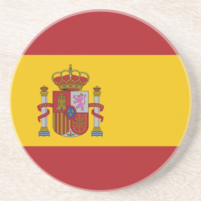 Dessous De Verre En Grès Drapeau de l'Espagne (Devant)