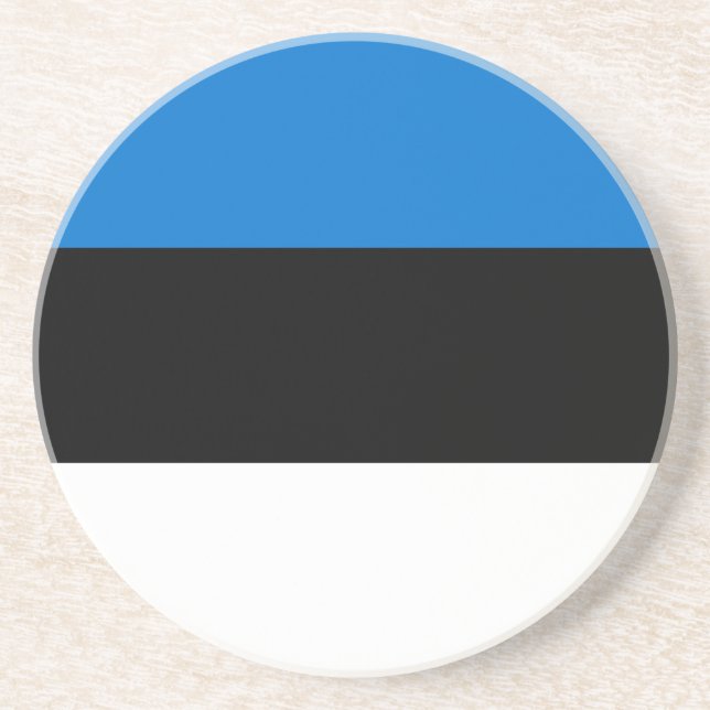 Dessous De Verre En Grès Drapeau de l'Estonie (Devant)