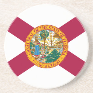 Dessous De Verre En Grès Drapeau de l'État de Floride