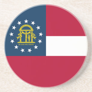 Dessous De Verre En Grès Drapeau de l'État de Géorgie