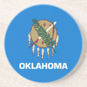Dessous De Verre En Grès Drapeau de l'État de l'Oklahoma