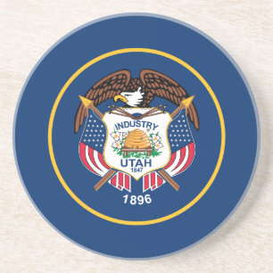 Dessous De Verre En Grès Drapeau de l'État de l'Utah
