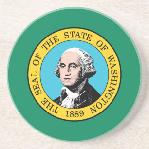 Dessous De Verre En Grès Drapeau de l'État de Washington