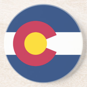 Dessous De Verre En Grès Drapeau de l'État du Colorado