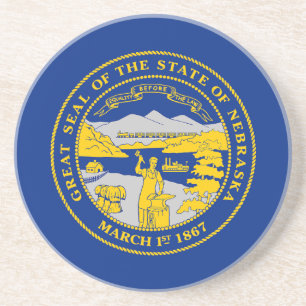 Dessous De Verre En Grès Drapeau de l'État du Nebraska