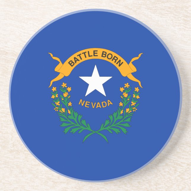 Dessous De Verre En Grès Drapeau de l'État du Nevada (Devant)