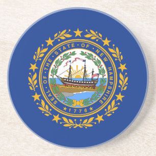Dessous De Verre En Grès Drapeau de l'État du New Hampshire