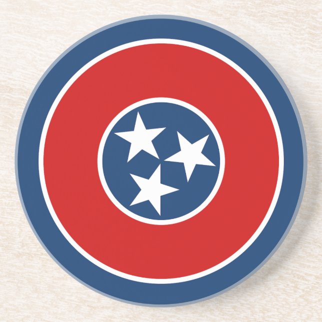 Dessous De Verre En Grès Drapeau de l'État du Tennessee (Devant)